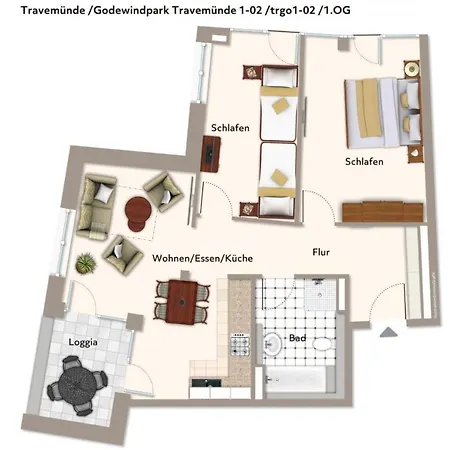 Lägenhet Godewindpark Travemuende Godewindpark Travemuende 1-02